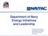 Department of Navy Energy Initiatives and Leadership