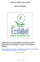 APPLICATION PACK FOR THE ECOLABEL
