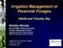 Irrigation Management of Perennial Forages