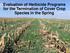 Evaluation of Herbicide Programs for the Termination of Cover Crop Species in the Spring