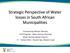 Strategic Perspective of Water losses in South African Municipalities