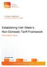Establishing Irish Water s Non-Domestic Tariff Framework