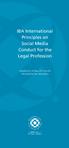 IBA International Principles on Social Media Conduct for the Legal Profession