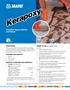 Kerapoxy. Premium Epoxy Mortar and Grout DESCRIPTION. WHERE TO USE (see Limitations section) FEATURES AND BENEFITS INDUSTRY STANDARDS AND APPROVALS