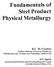 Fundamentals of. Steel Product. Graduate Institute of Ferrous Metallurgy