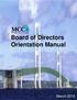 Board of Directors Orientation Manual