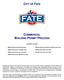 CITY OF FATE COMMERCIAL BUILDING PERMIT PROCESS. Adopted Codes: