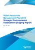 Water Resources Management Plan 2019 Strategic Environmental Assessment Scoping Report