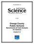 Orange County Public Schools Benchmarks & Task Analysis for Science