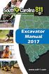 Excavator Manual. Table of Contents