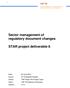 Sector management of regulatory document changes STAR project deliverable 8