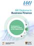 IMI Diploma in Business Finance