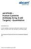 ab Human Cytokine Antibody Array A (40 Targets) - Quantitative