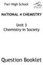 NATIONAL 4 CHEMISTRY