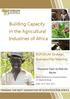 Building Capacity in the Agricultural Industries of Africa