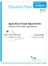 Discussion Paper. Agricultural Trade Adjustments. Lessons from SADC experiences