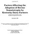 Factors Affecting the Adoption of Bovine Somatotropin by Kentucky Dairy Farmers