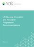 UK Nuclear Innovation and Research Programme Recommendations