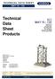 Technical Data Sheet Products