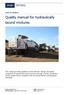 Quality manual for hydraulically bound mixtures