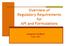 Overview of Regulatory Requirements for API and Formulations