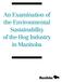 An Examination of the Environmental Sustainability of the Hog Industry in Manitoba