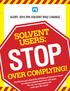 STOP USERS: OVER COMPLYING! ALERT: 2014 EPA SOLVENT RULE CHANGE