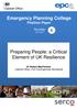 Emergency Planning College Position Paper. Preparing People: a Critical Element of UK Resilience