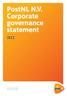 PostNL N.V. Corporate governance statement