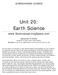 Unit 20: Earth Science