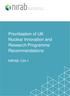 Prioritisation of UK Nuclear Innovation and Research Programme Recommendations NIRAB 124-1