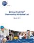 ECCnet ProSYNC Stewardship Attributes List. March 2014