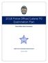 2018 Police Officer/Lateral PO Examination Plan