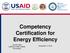 Competency Certification for Energy Efficiency. Carmen Best California Public Utilities Commission