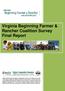 Virginia Beginning Farmer & Rancher Coalition Survey Final Report