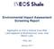 Environmental Impact Assessment Screening Report