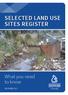 SELECTED LAND USE SITES REGISTER