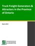 Truck Freight Generators & Attractors in the Province of Ontario