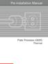 Pre-installation Manual. Plate Processor 68/85 Thermal