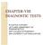CHAPTER-VIII DIAGNOSTIC TESTS R.KAVITHA, M.PHARM, LECTURER, DEPARTMENT OF PHARMACEUTICS, SRM COLLEGE OF PHARMACY, SRM UNIVERSITY, KATTANKULATHUR.
