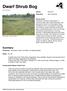 Dwarf Shrub Bog. Summary. Protection Not listed in New York State, not listed federally. Rarity G4, S3
