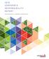 2016 CORPORATE RESPONSIBILITY REPORT SUSTAINABILITY THROUGH INNOVATION