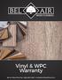 Vinyl & WPC Warranty