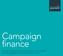 Campaign finance. A guide to best practice in transparency, accountability and civic engagement across the public sector