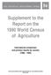 Supplement to the Report on the 1990 World Census of Agriculture