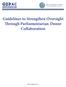 Guidelines to Strengthen Oversight Through Parliamentarian-Donor Collaboration