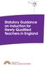 Statutory Guidance on Induction for Newly Qualified Teachers in England