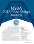 NSBA. Prize Bridge. Awards