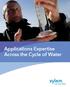 Applications Expertise Across the Cycle of Water