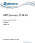 AFP (Human) CLIA Kit. Catalog Number KA assays Version: 02. Intended for research use only.